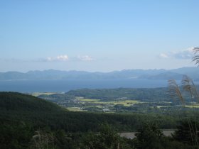 磐梯山ゴールドラインから見た猪苗代湖